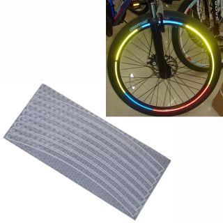Motorcycle Bicycle Reflective Wheel Rim Sticker Tape for 10~28 bike