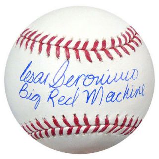 CESAR GERONIMO AUTOGRAPHED SIGNED MLB BASEBALL BIG RED MACHINE PSA/DNA