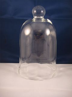 Newly listed Beautiful Clear Glass Bell Jar Cloche Dome Handblown