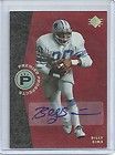 BILLY SIMS 2009 EXQUISITE AUTO BIOGRAPHY JERSEY AUTOGRAPH 9 35 LIONS