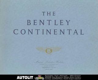 bentley continental brochure