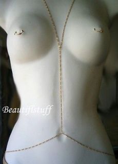 of Sexy  V Neck New design Body Belly Chain Pick Ur size and Metal
