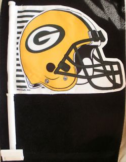 Green Bay Packers Helmet Car Flag