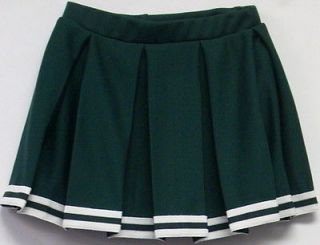 Cheer Kids MotionWear Cheerleading Box Pleat Skirt Dark Green NEW