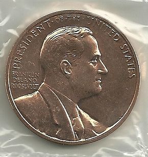 Franklin Roosevelt presidential inaugural medal NEVER OPENED