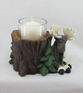 NEW BIG SKY CARVERS MOUNTAIN MOOSES VOTIVE CANDLE HOLDER BY PHYLISS