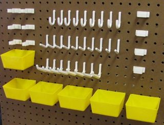 Kit   Plastic Bins & Pegs   Tool Storage   Garage Wall Organizer