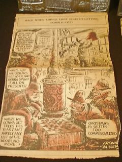 Vintage Printing Plate Frank Miller Cartoon Des Moines Register