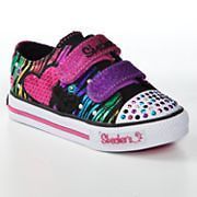 Toddler Girls SKECHERS Twinkle Toes Triple Time Light up Shoes size