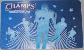 CHAMPS SPORTS LENTICULAR FOOTBALL BASKETBALL COLLECTIBLE GIFT CARD NO