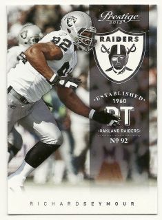 2012 Prestige #138 Richard Seymour   Radiers