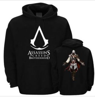 Assassins Creed Thick Black Sport Sweater Coat Video Games Cool 100%