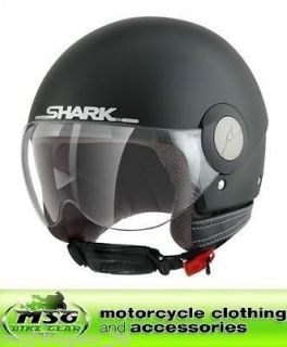 Helmet Shark Sk Open Face Motorcycle Scooter Matt Black Medium