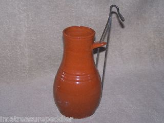 WILLIAMSBURG RESTORATION POTTERY HANDCRAFTED CLAY BOTTLE BIRDHOUSE