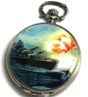 Bismarck German World War 2 Battleship Pocket Watch TP9