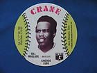 Crane potato Chips disc card of Bill Madlock with the Chicago Cubs