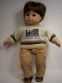 with Tan Corduroy Cord Pants Doll Clothes For Bitty Baby Boy