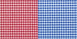gingham bavarian check red and blue paper napkins 20