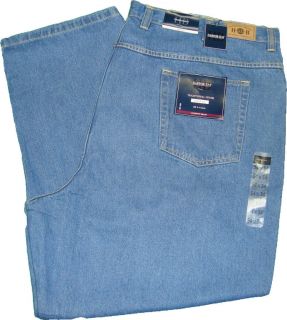 Harbor Bay Loose Fit Denim Jeans Medium Stone Wash Big and Tall W