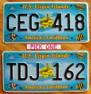 VIRGIN ISLANDS License Plate Tag 2006  LOW SHIP,PICK ONE St Thomas or