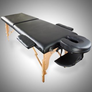 Portable Massage Table Black Tattoo Spa Beauty Facial Salon