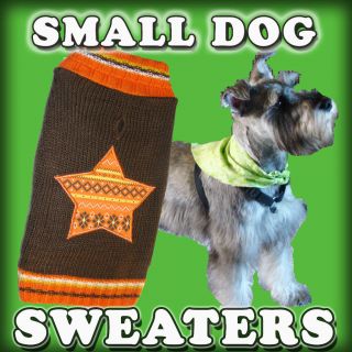 SMALL XS PUPPY DOG CLOTHES SWEATER CHICUAHUA SHIH TZU TERRIER POODLE