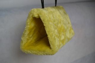 Bird Yellow LARGE Hanging Hut Happy Hut Tent Plush Parrot Toy Bunk Bed