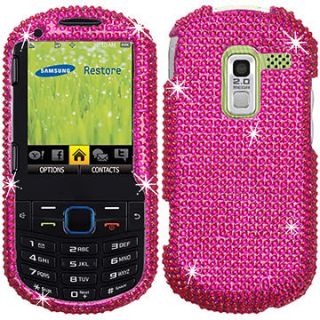 RHINESTONE CRYSTAL BLING FACEPLATE COVER CASE FOR SAMSUNG PROFILE 580