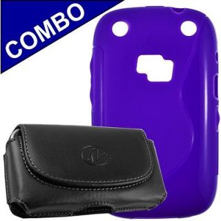 Combo Blackberry Curve 9320 Blue jelly phone cover case + Oversized