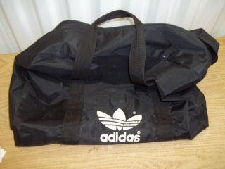 Vintage Adidas Taiwan Black Sports Gym Travel Bag LOOK