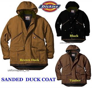 Mens DICKIES Sanded Duck Coat Jacket New TIMBER L   3XT
