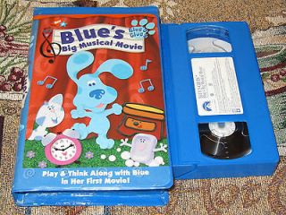 BLUES CLUES~BLUES BIG MUSICAL MOVIE~KIDS NICK JR. VHS VIDEO TAPE FREE