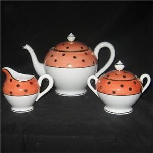 New LIMOGES Confetti Tea Set w/ Creamer & Sugar Bowl