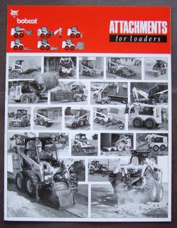 Bobcat Attachments For Skid Steer Loaders Dealer Brochure