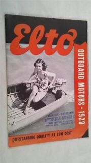 Original 1938 Elto Outobard Motors Catalog Rare Evinrude Boating Ad