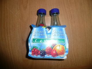 Salt & Pepper Shakers new glass blue water bottle unique cherry