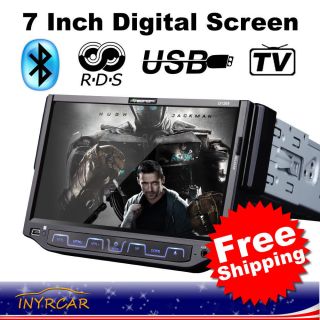 Car Audio 7LCD TV Touchscreen Bluetooth FM DVD Player FREE SHIP UK