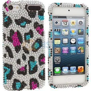 Colorful Leopard Bling Rhinestone Case Cover for iPod Touch 5th Gen 5G