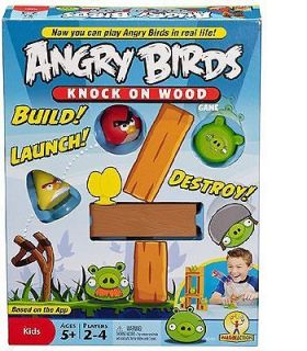 Angry Birds Knock On Wood Slingshot Board Game by Mattel New