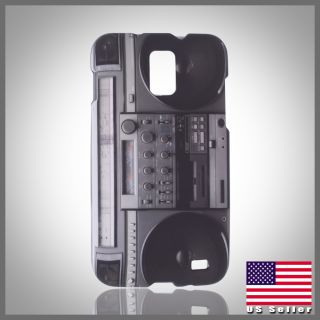 80s Retro Boombox Tape Stereo case cover Samsung Galaxy S II 2