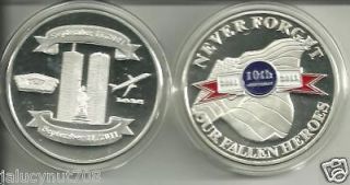 10 YEAR ANNIVERSARY~SE PTEMBER 11, 2001 2011~WORL D TRADE CTR~SILVER