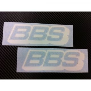 BBS RIM Racing Decal Sticker (New) White x2