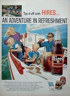 1959 Hires Root Beer Family Fishing Boat Adventure Top It Off ad