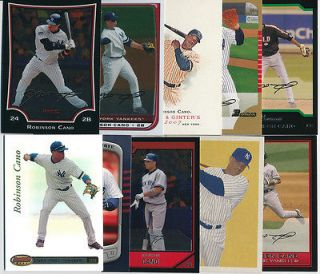 10) ROBINSON CANO Yankees Lot of 10 different cards