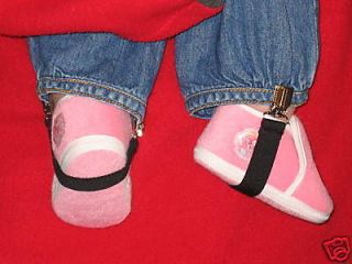 NEW Pink Baby/Toddler Boot Saver Straps with Clips
