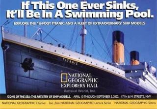 RMS Titanic Ship Model Postcard National Geographic