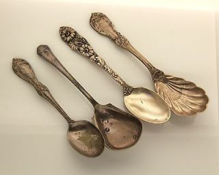 Vintage 4 pc. Lot Sterling Spoons 120.7 Grams(3.88 oz) Scrap or
