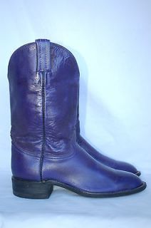 Beautiful HONDO BOOTS Womens PURPLE Leather Roper Western Boot Fits 7