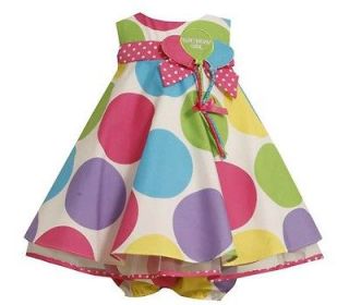 Bonnie Jean Baby Girls Multi Color Polka Dot 1st / 2nd Birthday Party