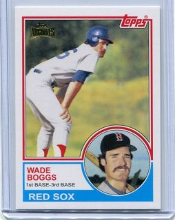 Topps Archives Gold Foil Stamped Reprint 498 Wade Boggs Red Sox 1983